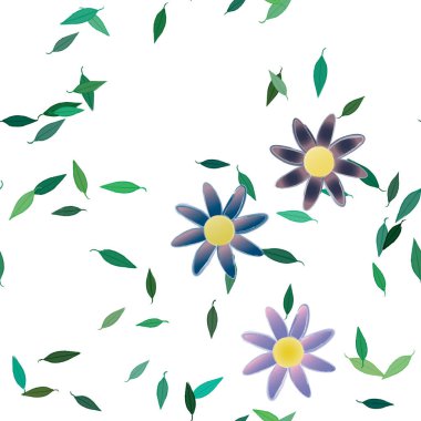 renkli çiçekler ve yapraklar arka plan