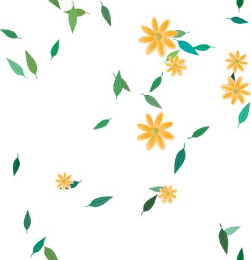 renkli çiçekler ve yapraklar arka plan