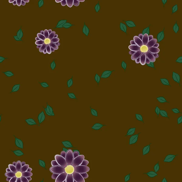 Composición Libre Con Flores Colores Simples Hojas Para Papel Pintado — Archivo Imágenes Vectoriales