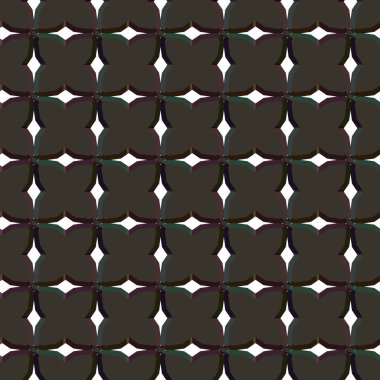 Yapraksız desenli soyut çiçekler, vektör illüstrasyonu