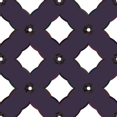 Yapraksız desenli soyut çiçekler, vektör illüstrasyonu