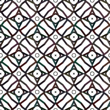 Yapraksız desenli soyut çiçekler, vektör illüstrasyonu