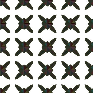 Yapraksız desenli soyut çiçekler, vektör illüstrasyonu