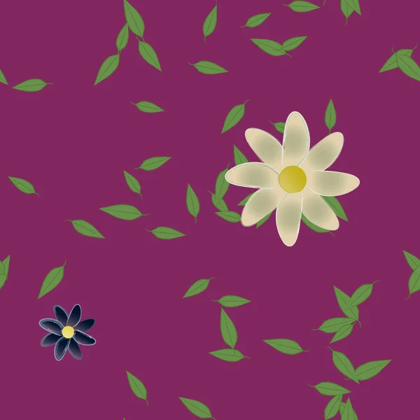 Composición Libre Con Flores Colores Simples Hojas Para Papel Pintado — Archivo Imágenes Vectoriales