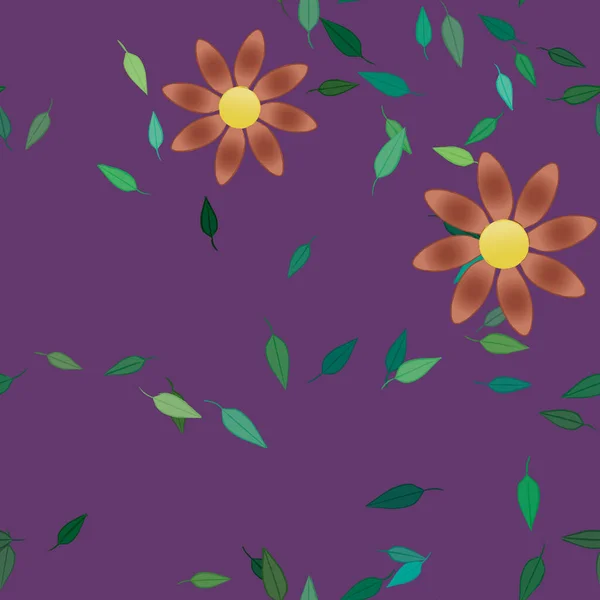 Composición Libre Con Flores Colores Simples Hojas Para Papel Pintado — Archivo Imágenes Vectoriales