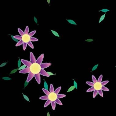 Çiçeksel süs vektör deseni. Kusursuz tasarım dokusu.