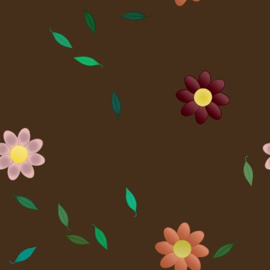 Çiçeksel süs vektör deseni. Kusursuz tasarım dokusu.