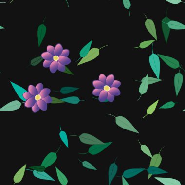 Çiçeksel süs vektör deseni. Kusursuz tasarım dokusu.