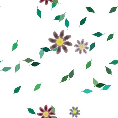 Çiçeksel süs vektör deseni. Kusursuz tasarım dokusu.