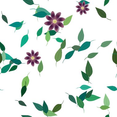 Çiçeksel süs vektör deseni. Kusursuz tasarım dokusu.