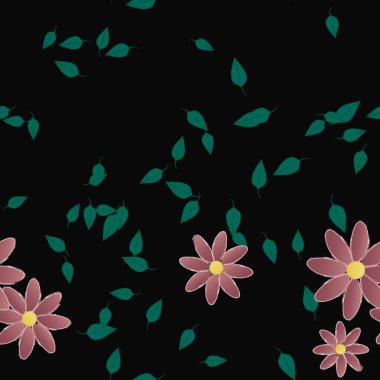 Çiçeksel süs vektör deseni. Kusursuz tasarım dokusu.