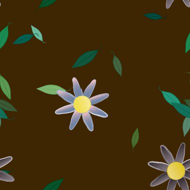 Çiçeksel süs vektör deseni. Kusursuz tasarım dokusu.