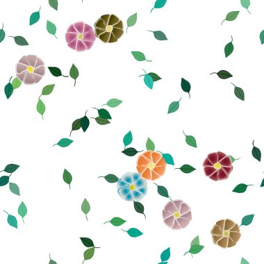 Çiçeksel süs vektör deseni. Kusursuz tasarım dokusu.