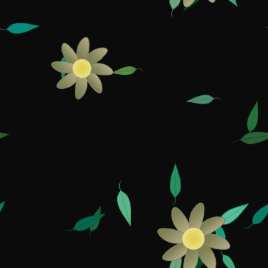 Çiçeksel süs vektör deseni. Kusursuz tasarım dokusu.