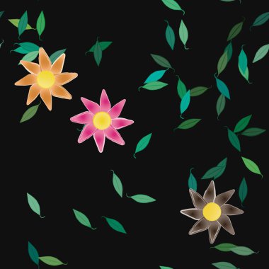 Çiçeksel süs vektör deseni. Kusursuz tasarım dokusu.