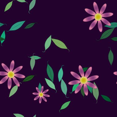 Çiçeksel süs vektör deseni. Kusursuz tasarım dokusu.