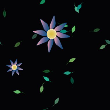 Çiçeksel süs vektör deseni. Kusursuz tasarım dokusu.