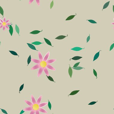 Çiçeksel süs vektör deseni. Kusursuz tasarım dokusu.