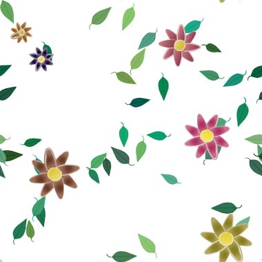 Çiçeksel süs vektör deseni. Kusursuz tasarım dokusu.