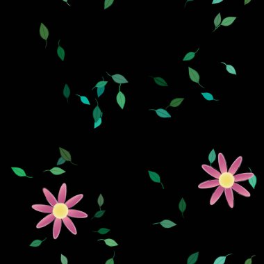 Çiçeksel süs vektör deseni. Kusursuz tasarım dokusu.