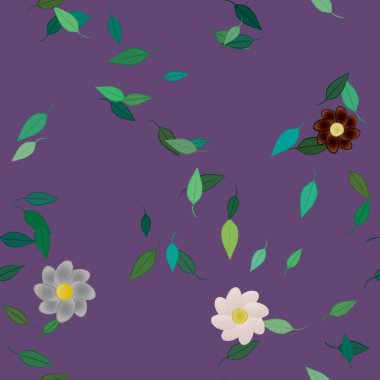 Çiçeksel süs vektör deseni. Kusursuz tasarım dokusu.