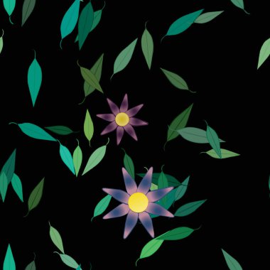 Çiçeksel süs vektör deseni. Kusursuz tasarım dokusu.