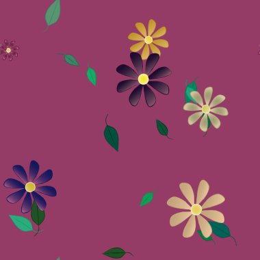 Çiçeksel süs vektör deseni. Kusursuz tasarım dokusu.