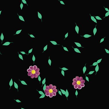 Çiçeksel süs vektör deseni. Kusursuz tasarım dokusu.