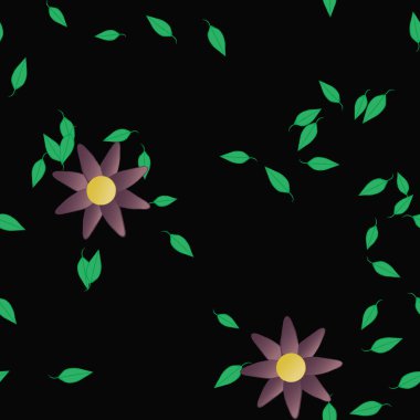 Çiçeksel süs vektör deseni. Kusursuz tasarım dokusu.