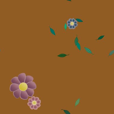 Çiçeksel süs vektör deseni. Kusursuz tasarım dokusu.