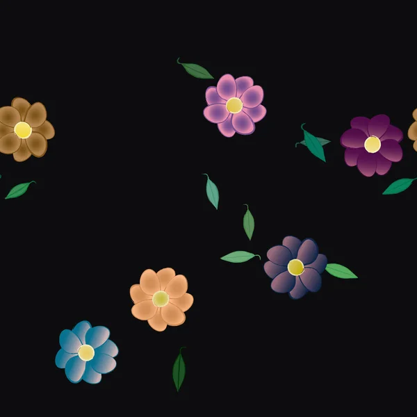 Patrón Vectorial Ornamental Floral Textura Diseño Sin Costuras — Vector de stock