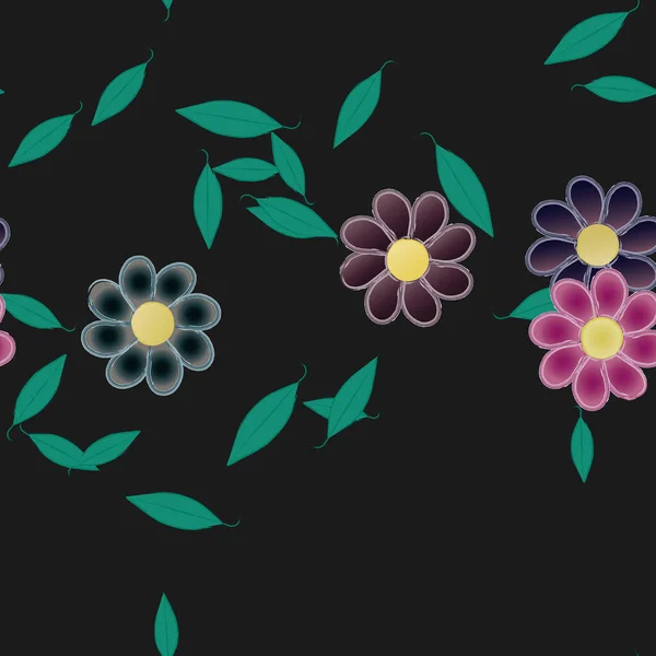 Цветочный Векторный Рисунок Дизайн Текстура — стоковый вектор
