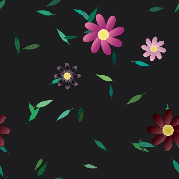 Patrón Vectorial Ornamental Floral Textura Diseño Sin Costuras — Archivo Imágenes Vectoriales