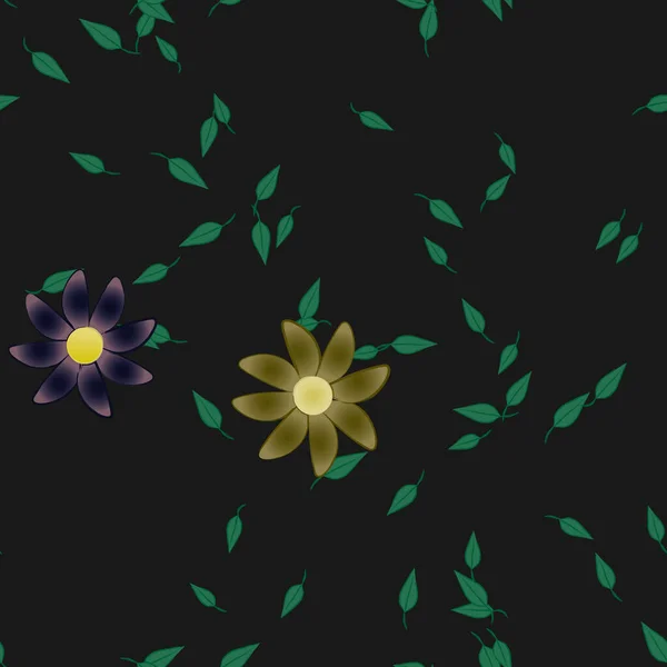 Цветочные Декоративные Векторные Узоры Бесшовная Текстура Дизайна — стоковый вектор