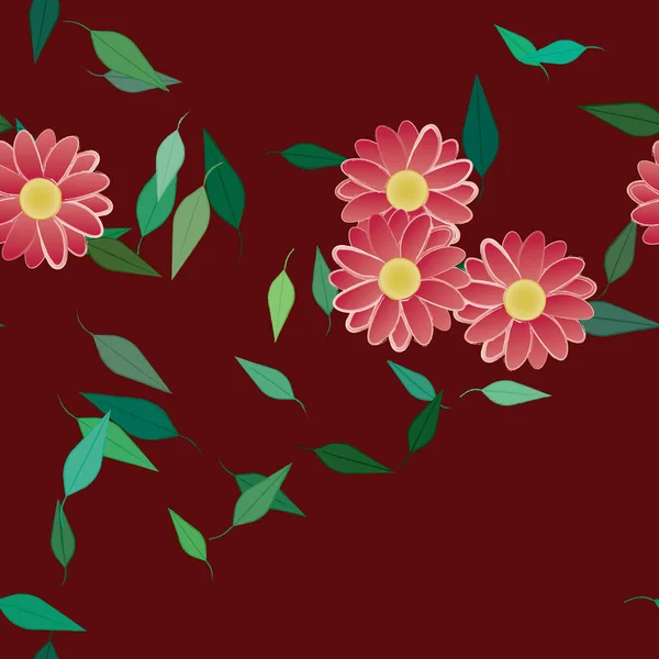 Patrón Vectorial Ornamental Floral Textura Diseño Sin Costuras — Vector de stock