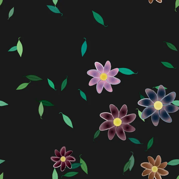 Patrón Vectorial Ornamental Floral Textura Diseño Sin Costuras — Vector de stock