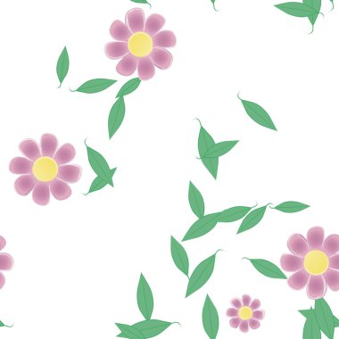 Çiçeksel süs vektör deseni. Kusursuz tasarım dokusu.