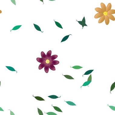 Çiçeksel süs vektör deseni. Kusursuz tasarım dokusu.