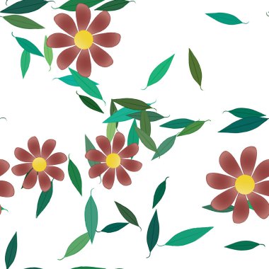 Çiçeksel süs vektör deseni. Kusursuz tasarım dokusu.