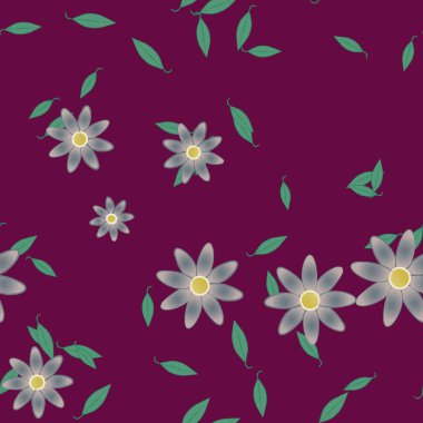 Çiçeksel süs vektör deseni. Kusursuz tasarım dokusu.