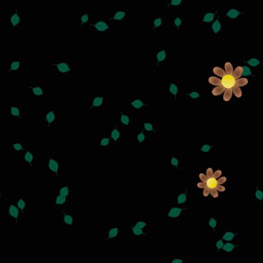 Çiçeksel süs vektör deseni. Kusursuz tasarım dokusu.