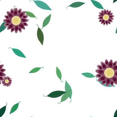 Çiçeksel süs vektör deseni. Kusursuz tasarım dokusu.