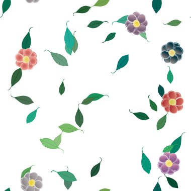 Çiçeksel süs vektör deseni. Kusursuz tasarım dokusu.