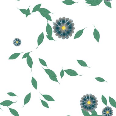 Çiçeksel süs vektör deseni. Kusursuz tasarım dokusu.