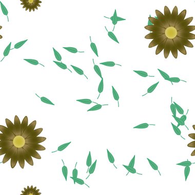 Çiçeksel süs vektör deseni. Kusursuz tasarım dokusu.