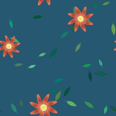 Çiçeksel süs vektör deseni. Kusursuz tasarım dokusu.