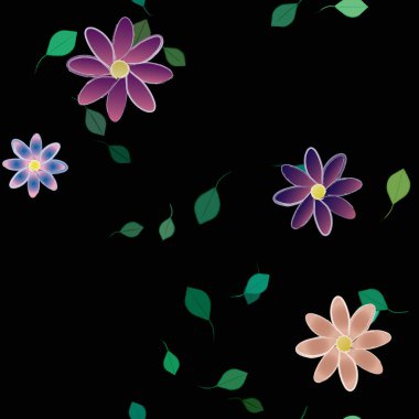 Çiçeksel süs vektör deseni. Kusursuz tasarım dokusu.