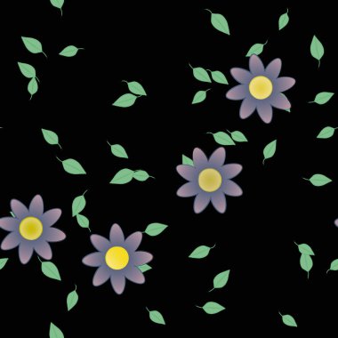 Çiçeksel süs vektör deseni. Kusursuz tasarım dokusu.