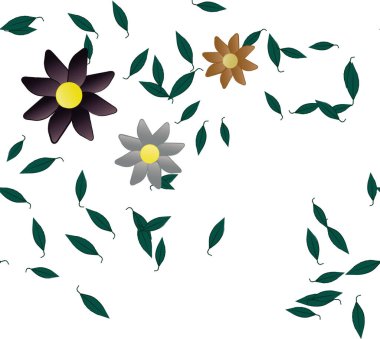 Çiçeksel süs vektör deseni. Kusursuz tasarım dokusu.