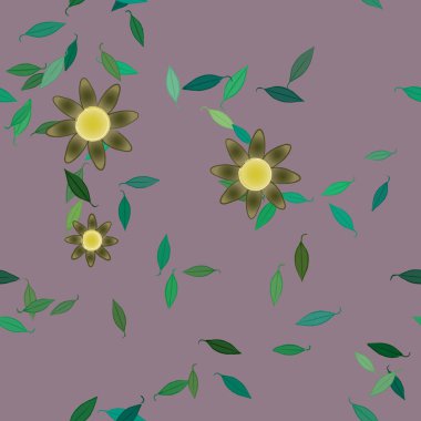 Çiçeksel süs vektör deseni. Kusursuz tasarım dokusu.